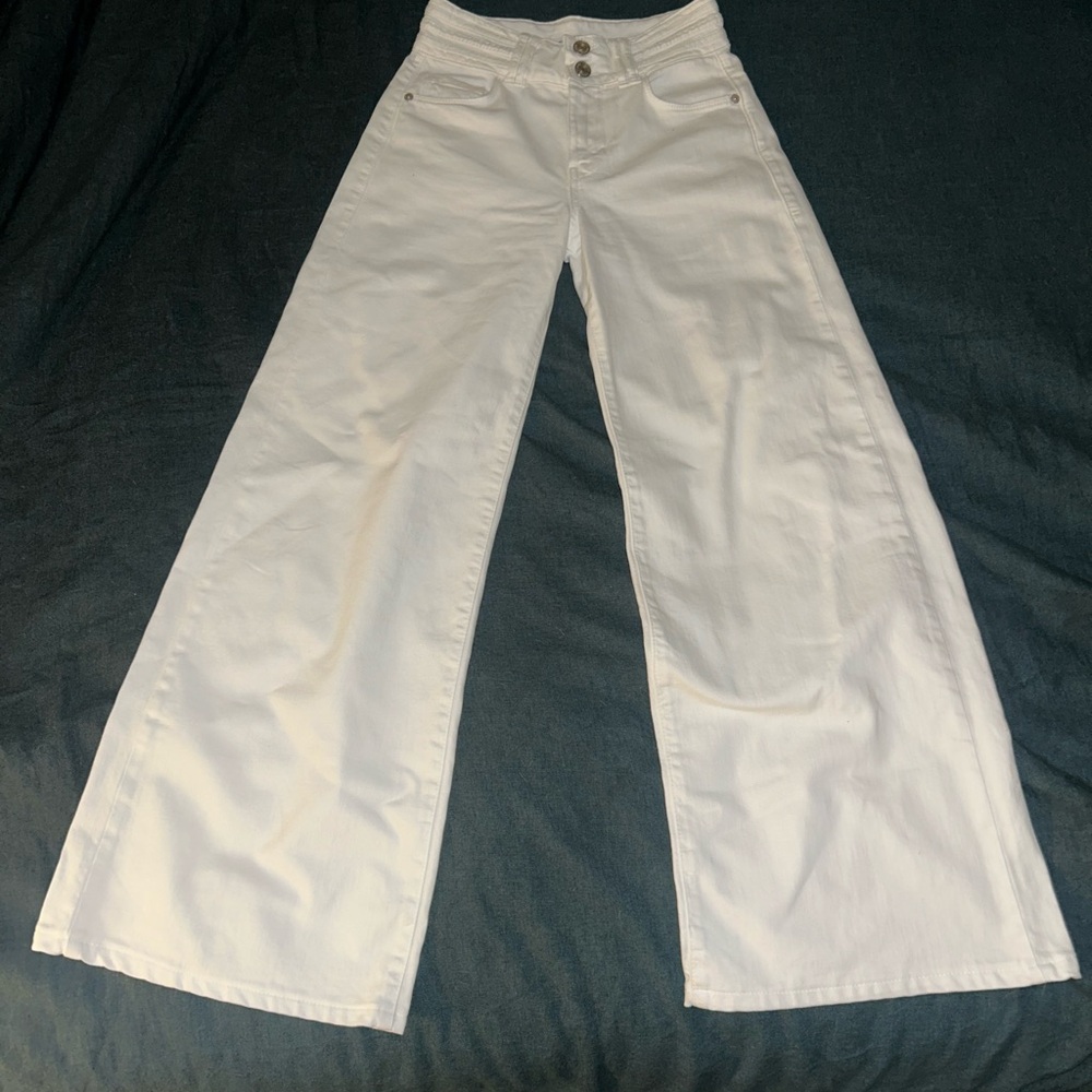 Frame Denim White Flare Jeans